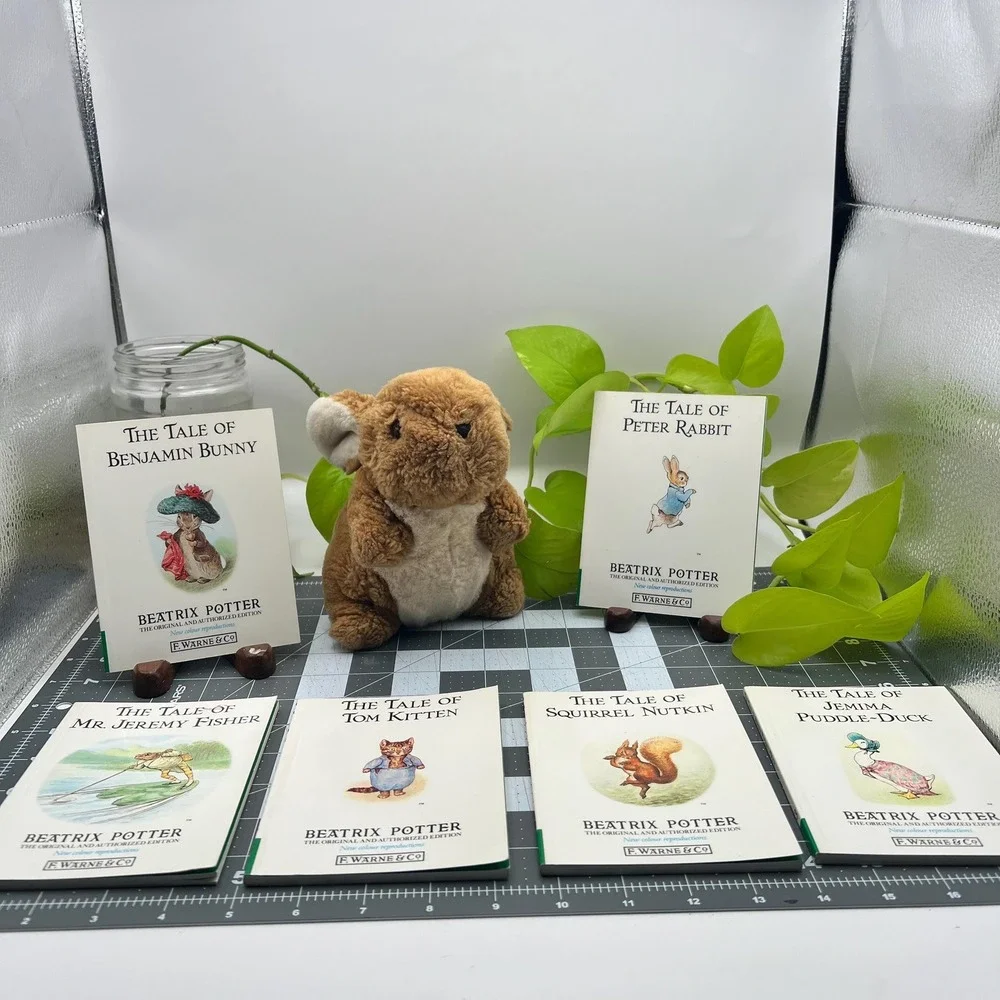 Vintage Beatrix Potter Book Lot 6 Softcover Books Eden Toys Bunny Korea